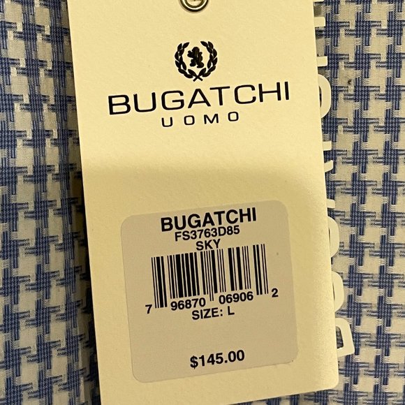 Bugatchi Uomo Italian Designed Dress/Casual Shirt- SIZE LARGE - Picture 2 of 6